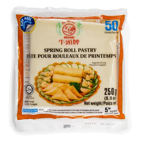 Spring Roll Pastry 5-Inch Square 50 Sheets 250 g