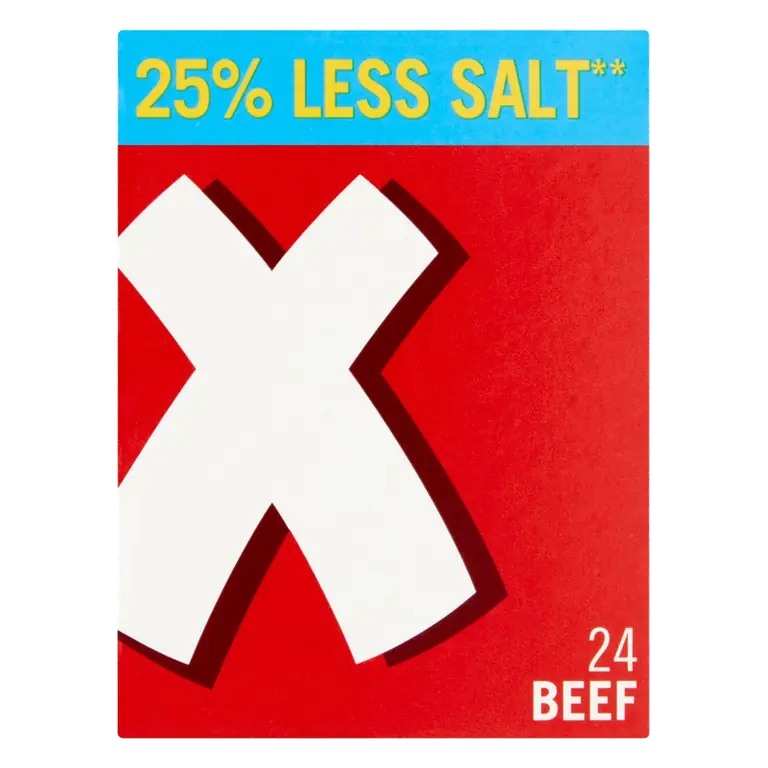 25% Less Salt 24 Beef Stock Cubes 142g