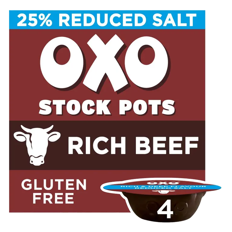Reduced Salt Rich Beef Stock Pots 4 x 20g