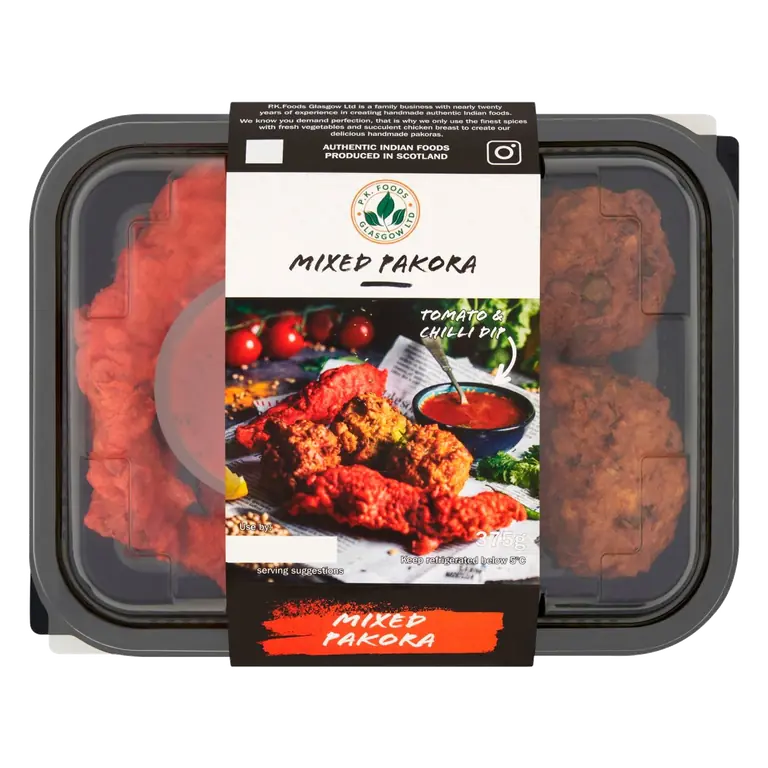 Mixed Pakora with a Tomato & Chilli Dip