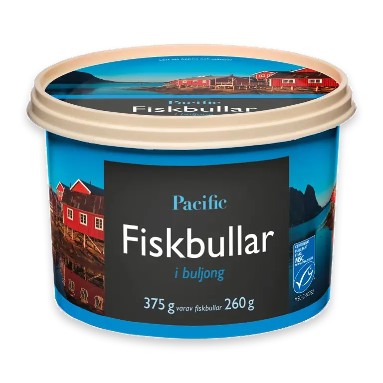 Fiskbullar i buljong 375g Pacific