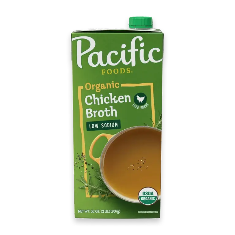 Low Sodium Organic Free Range Chicken Broth 32 oz Carton