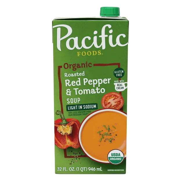 Organic Light in Sodium Roasted Red Pepper & Tomato Soup