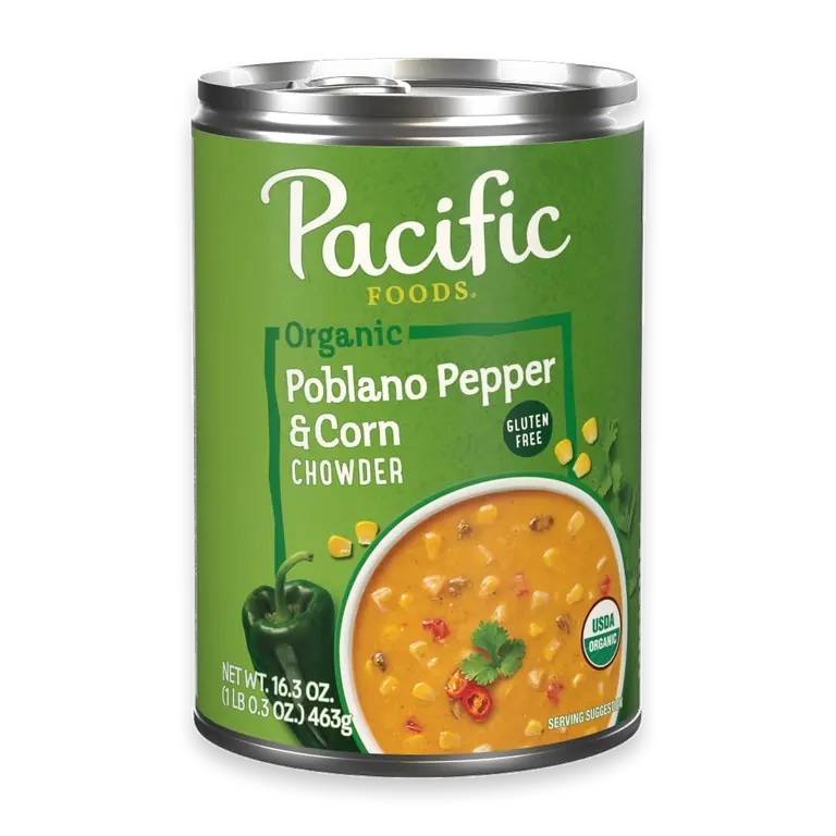 Organic Poblano Pepper and Corn Chowder 16.3 oz Can