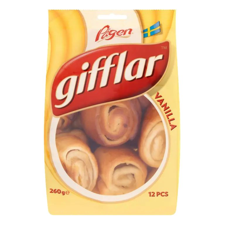 12 x Gifflar Vanilla Pastry Rolls 260g