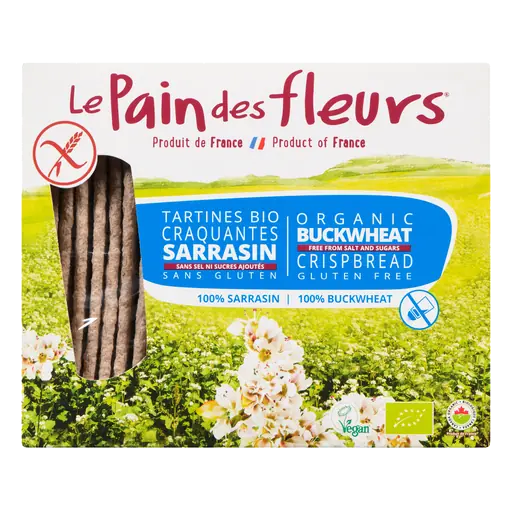 Le Pain Des Fleurs Gluten-Free No Salt Crispbread Buckwheat 150 g