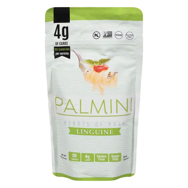 Gluten Free Vegan Keto Low Carb Hearts of Palm Linguine Pasta