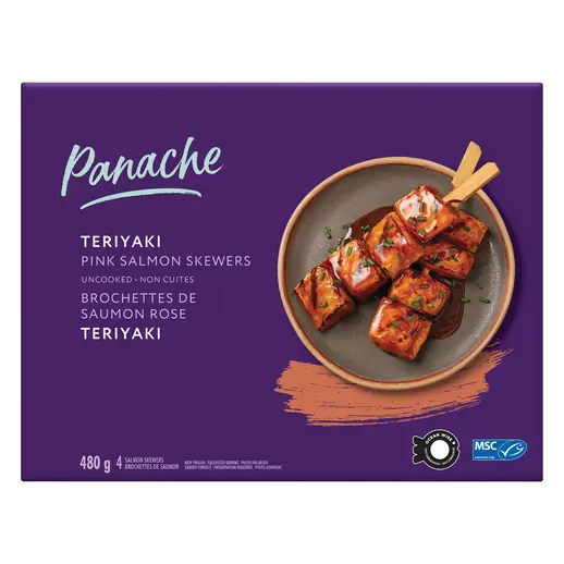 Frozen Pink Salmon Skewers Teriyaki 480 g