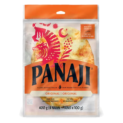 Flame-Baked Naan Original 4 Pack 400 g (frozen)