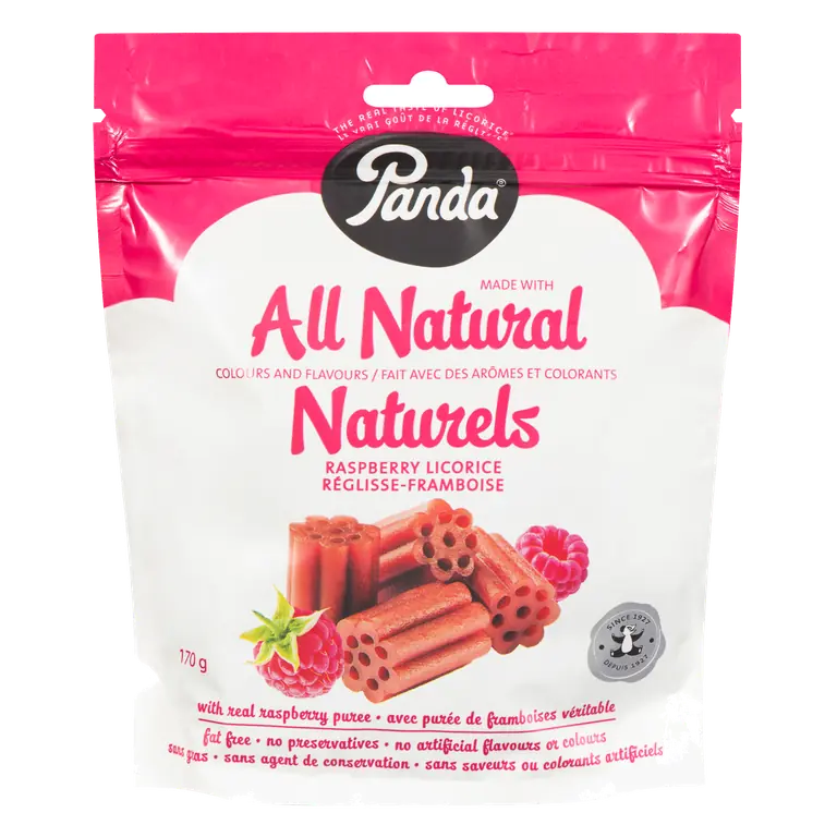 All Natural Raspberry Licorice With Real Raspberry Puree 170 g