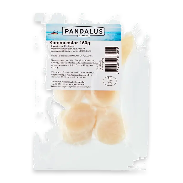 Kammusslor Fryst 150g