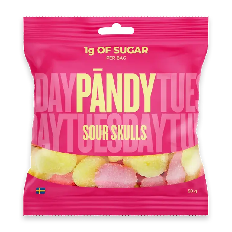 Godispåse Gelé Candy Sour Skulls 50g