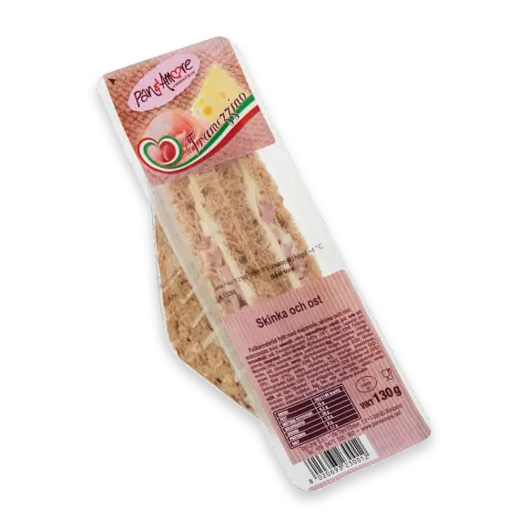 Ost Och Skinka Tramezzini Smörgås