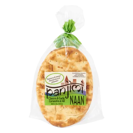 Naan Cilantro & Garlic 600 g (frozen)