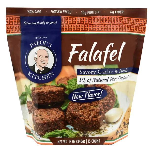 Gluten Free Savory Garlic & Herb Falafel - 15 ct Frozen
