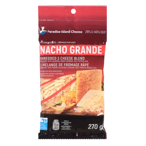 Cheese Nacho Grande Shredded Cheese 3 Cheese Blend 270 g