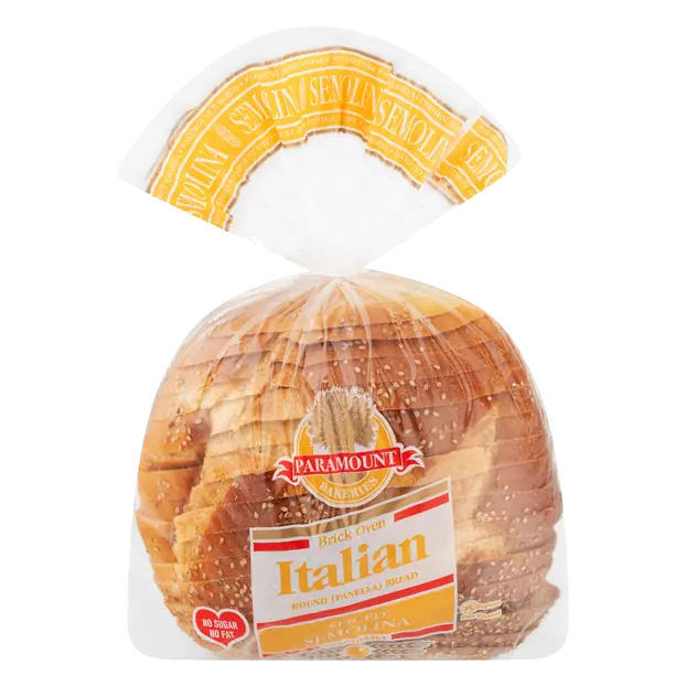 Brick Oven Italian Round Bread Sliced