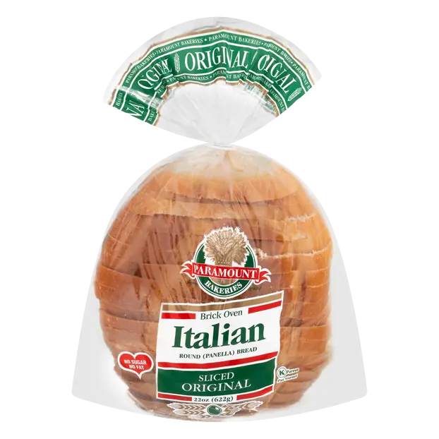 Original Brick Oven Italian Round Bread Sliced