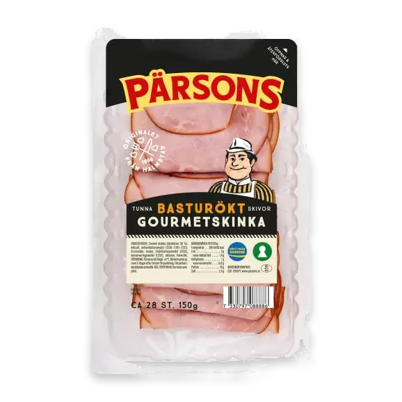 Gourmetskinka Basturökt Skivad