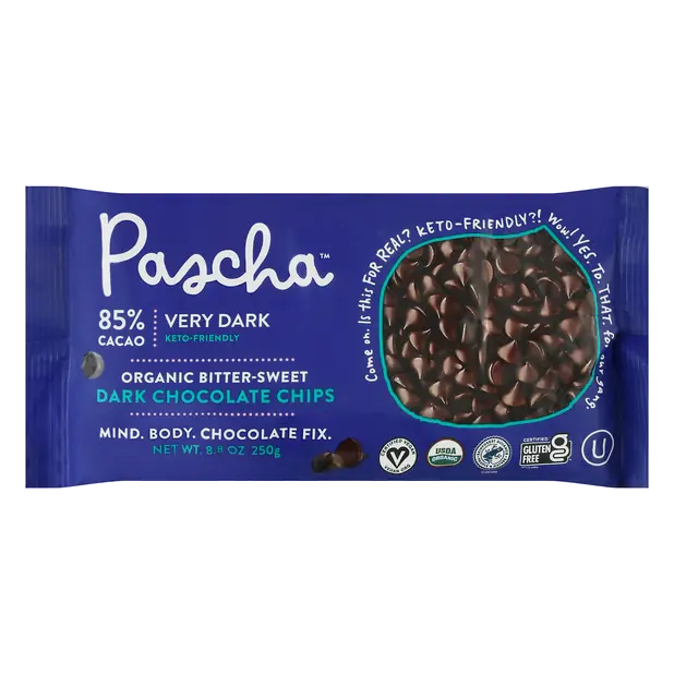 Organic Vegan Bitter-Sweet Very Dark Chocolate Baking Morsel Chips