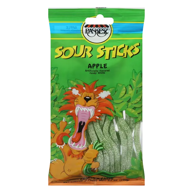 Apple Sour Sticks Chewy Candy
