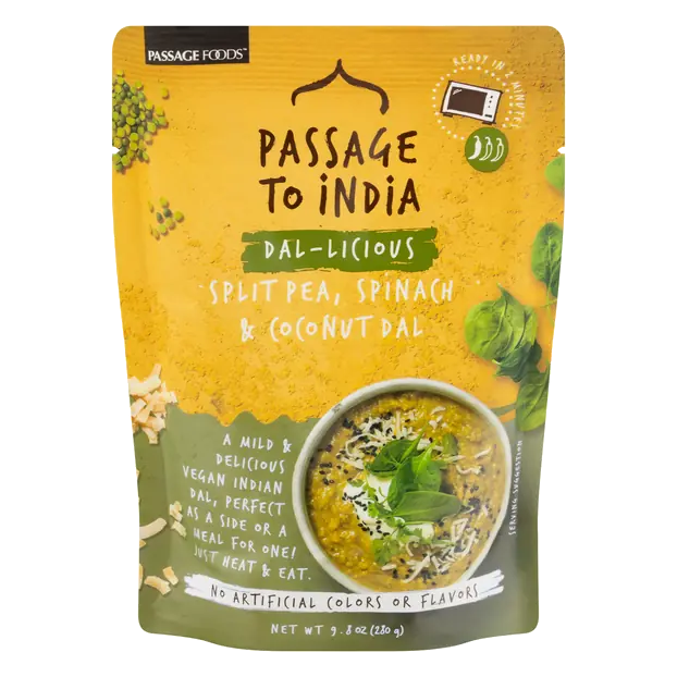 Mild Split Pea Spinach & Coconut Dal