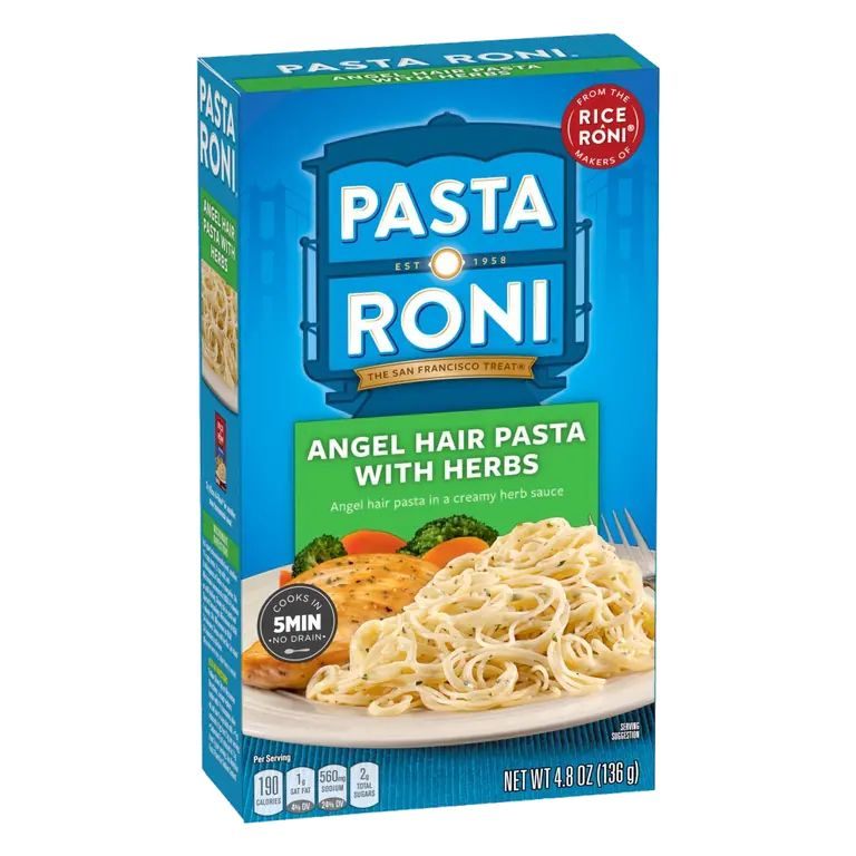 Angel Hair Pasta with Herbs Angel Hair Pasta in a Creamy Herb Sauce