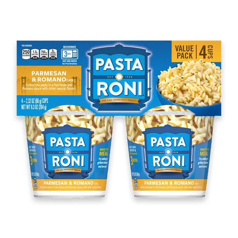 Parmesan & Romano Microwavable Pasta Side Cups