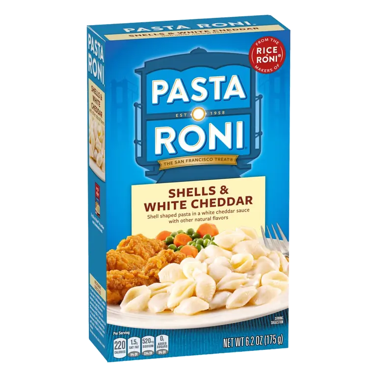 Shells & White Cheddar Shell Shaped Pasta in a White Cheddar Sauce