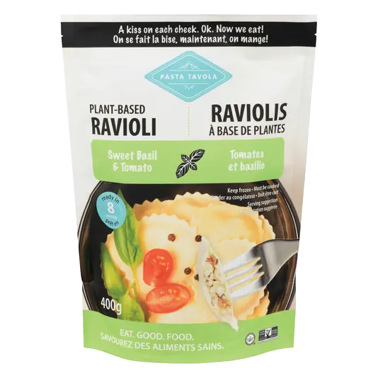 Plant Based Frozen Ravioli Sweet basil And Tomato 400 g
