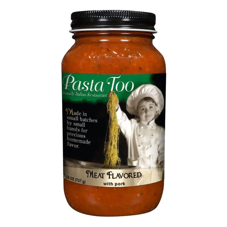 Pasta Too Meat Flavored Roasted Pork Sauce, 26oz