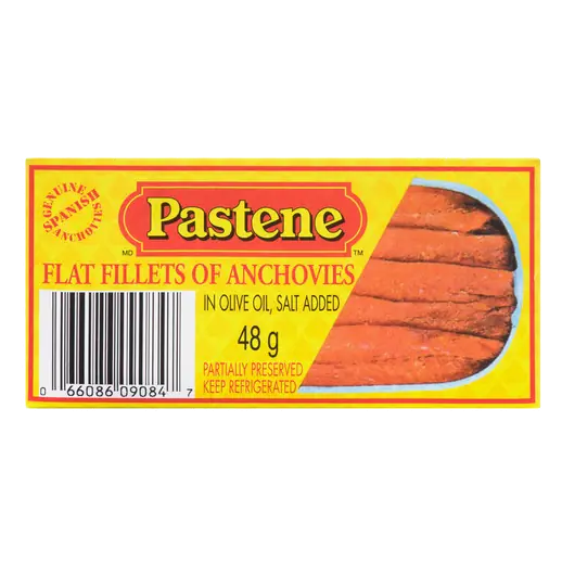 Flat Anchovies In Olive Oil Salt Added 48 g