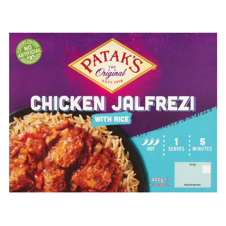 Chicken Jalfrezi with Rice 400g