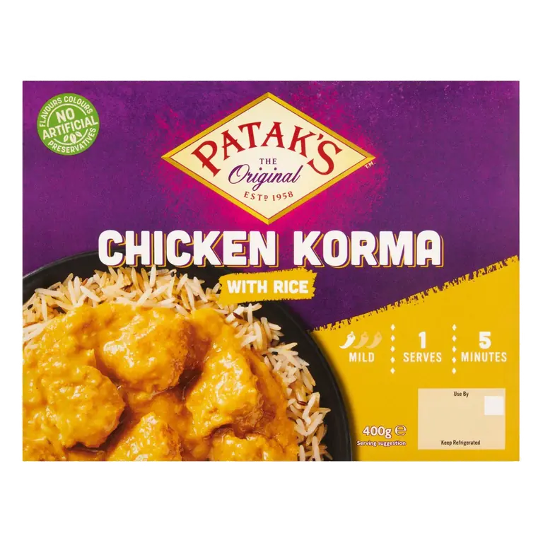 Chicken Korma with Rice 400g