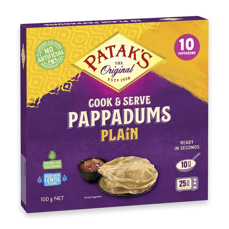 Cook To Eat Pappadums Plain Plain