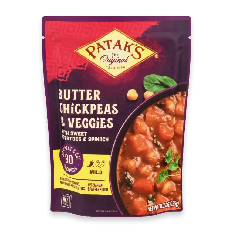 Indian Mild Butter Chickpea and Veggie Meal