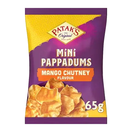 Mini Pappadum Mango Chutney Flavour