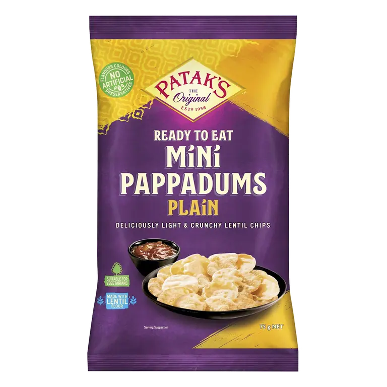 Mini Plain Ready To Eat Pappadums