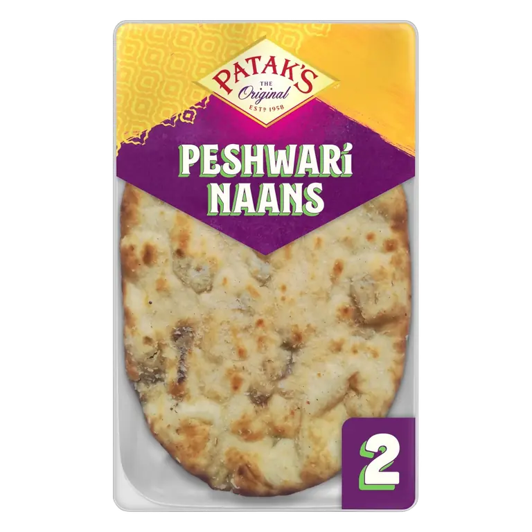 s Authentic & Flame Baked Peshwari Naan Breads 2 pack