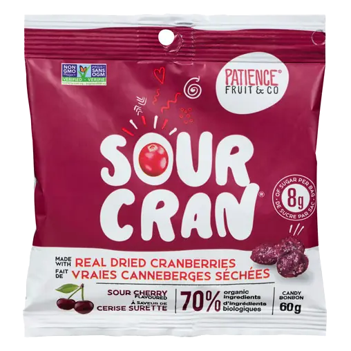 70% Organic Ingredients Candy Sour Cranberry Cherry 60 g