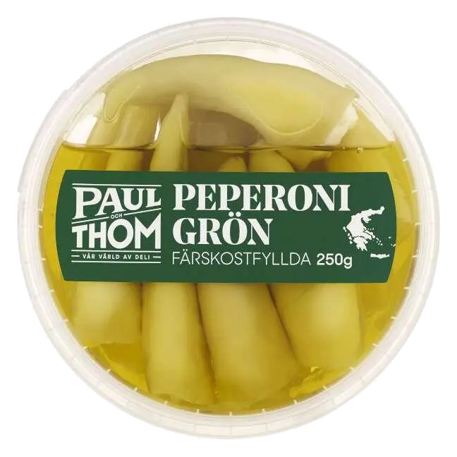 Peperoni Färskostfylld Gröna