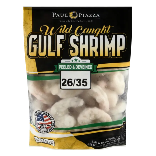 Wild Caught Peeled/Deveined Gulf Shrimp 26-35 ct per lb Frozen
