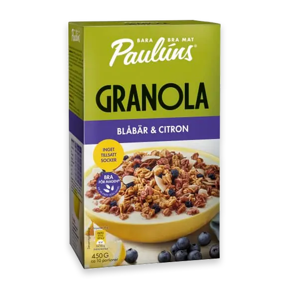 Blåbär Citron Granola