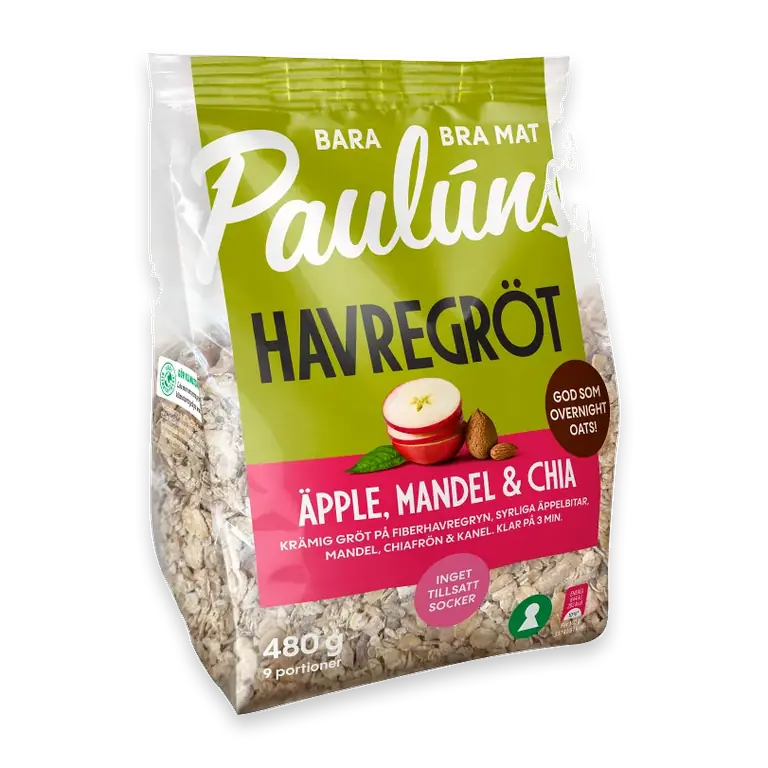 Havregröt Äpple, Mandel & Chia 480g