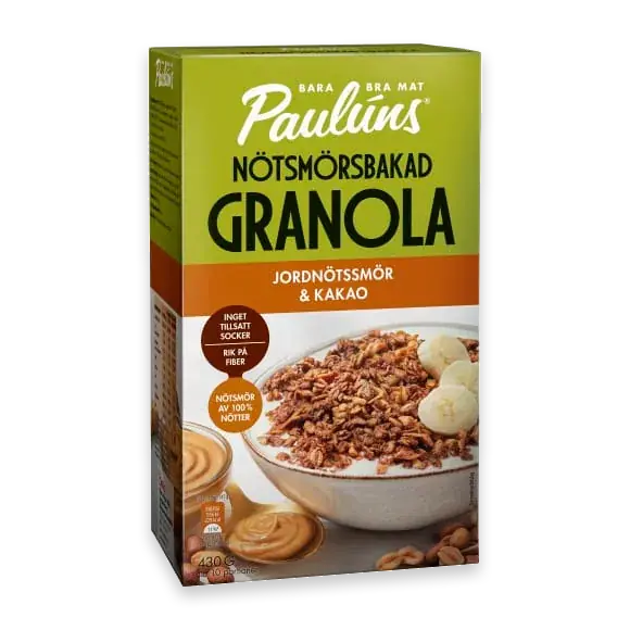 Jordnötssmör Kakao Granola Nötsmörsbakad