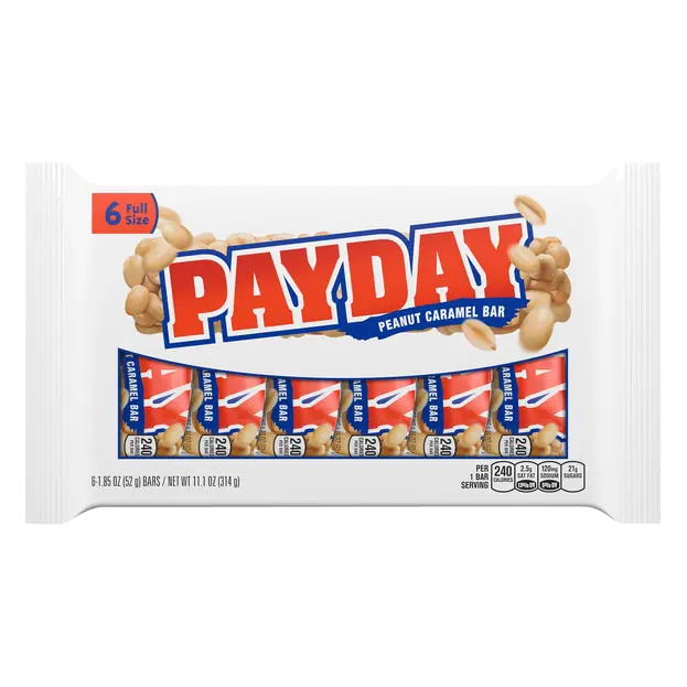 Peanut Caramel Candy Bars Full Size - 6 ct