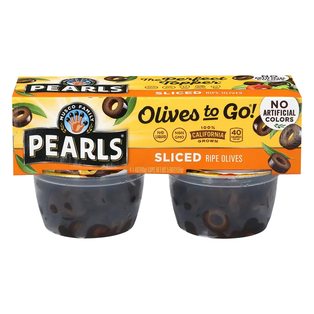 California Sliced Ripe Black Olives To Go! Snack Cups - 4 ct