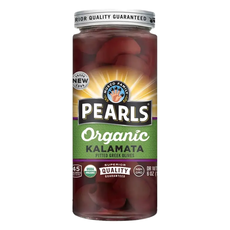 Pearls Organic Kalamata Pitted Greek Olives, 6oz