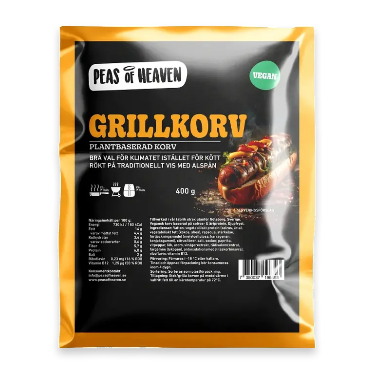 Grillkorv vegan 400g