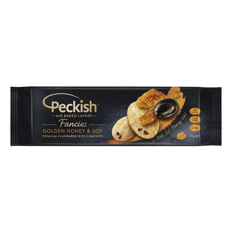 Fancies Premium Flavoured Rice Crackers Golden Honey and Soy